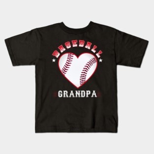 Grandpa Baseball Team Family Matching Gifts Funny Sports Lover Player Kids T-Shirt